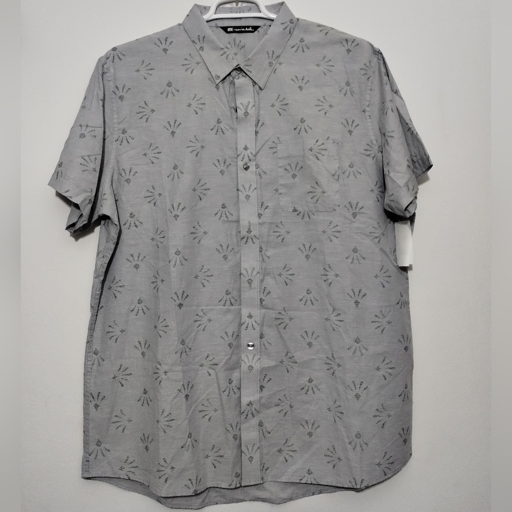 Travis Mathew Briarcliff Patterned Button-down Shirt Short Sleeve Preppy